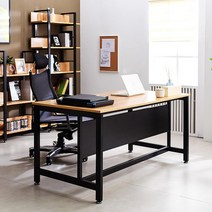 고품격 넓은업무공간 와이드 책상 1800 데스크 사무용, 유리화이트