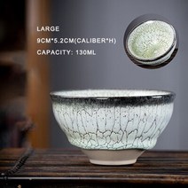 전통 찻잔 보이차 말차 다완 정호 개완 막사발 찾잔 135ML 꽃 패턴 내열 술기, d