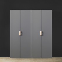 이엔 (800옷장+800이불장) 1600 장롱세트 시스템장 원룸 드레스룸 침실 장농, 그레이