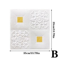 35*35cm 3D 천장 벽 지붕 장식 방수 DIY 자체 접착 TV 배경 주방 거품 거실 벽지 O2C9, 02 B