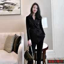 여성 정장세트 오피스 룩 나팔 바지 투피스 회사원 직장인 캐주얼 자켓 블레이져 빅사이즈 피로연 하객 결혼식장 옷 봄 가을 여름 럭셔리한 스타일리쉬 걸 크러쉬