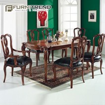 퍼니트랜드 엔틱가구 러블리 아이언 6인용식탁세트 앤틱식탁 추천, 단품