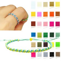 나일론 매듭실 0.4mm 0.5mm x 5야드 (450cm) 마크라메 매듭끈 실 반지 팔찌 만들기 키링 마스크스트랩 매듭 공예, 42 네온핑크