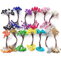 (주)아트인 열매장식(8mm), 그린+레드