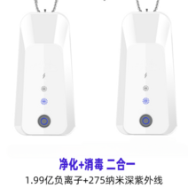 휴대용 음이온 공기 청정기 사무실 간접흡연 냄새 포름알데히드 제거 소독, 화이트 프로 2개
