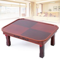 남원지리산공방 밥상 타원체크무늬 교자상 좌식밥상 접이식밥상, 가로600세로450