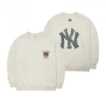 MLB 메가베어 빅로고 오버핏 맨투맨 NY Cream