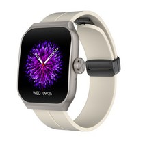 스마트워치 AMOLED 3D 유연한 디자인 스크린 블루투스 통화 심박수 IP67 방수 안드로이드 OA89 1.96 인치, 4.회색 실리콘