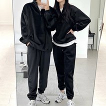 데이프릴 남녀공용 베일드 코듀로이 반집업 조거/일자 트레이닝 상하의세트