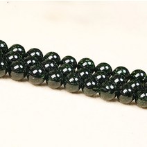 연화 정품 천연 녹사금석 원석재료 4mm 681012 1줄, 단품