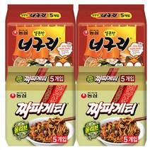 농심 짜파게티 10p + 얼큰한 너구리 10p, 12박스