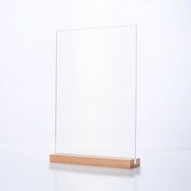 C2L 우드 스탠드 아크릴 쇼케이스 메뉴판 A4 세로 가격판 에스테틱메뉴판 아크릴거치대 아크릴메뉴판 미용실가격표 미용실메뉴판 가격표시