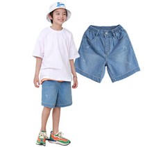 더베이지 여름 주니어 남아 청 반바지 잭슨 데님 하프 팬츠 B3198 초등학생 아동 데님 반바지