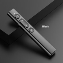 RF 2.4GHz 무선 플립 펜 레드 라이트 USB 충전식 PPT 프리젠 테이션 슬라이드 원격 제어 파워 포인트 리모콘 포인터, [01] black, 03 A