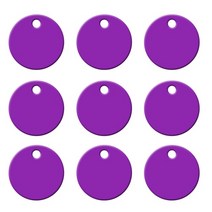 강아지 네임택 20pc 개 Id 태그 라운드 알루미늄 DIY 맞춤형 애완 동물 명판 조각 분실 방지 펜던트 칼라, 08 보라색_01 20X20X1MM