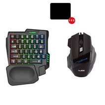 한손키보드 롤전용 모바일 폰 연결 USB 범용 및 무성, 패키지 A, 한 손 키보드 + G6 마우스  +마우스패드 증정