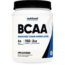 뉴트리코스트 Nutricost 무맛 2:1:1 BCAA 파우더 분지사슬 아미노산 900g, 3팩