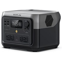 EcoFlow 휴대용 전원 RIVER 2 Max 6배 긴 수명 512Wh 대용량 60분 만 충전 인산철 리튬 이온 전지 충방전 사이클 3000회 이상 고내구 BMS 보호 기능 액정