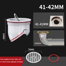 floor drain deodorizer floor 여과기 플러그 트랩 하수구 씰 누출 사이펀 욕조 플러그 냄새 방지 샤워 바닥 싱크 여과기 ralo, C1