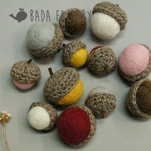 바다팩토리 손뜨개 울 도토리 2cm (S), 4.그레이