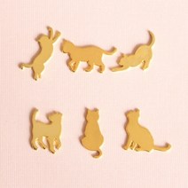 레진아트/금속데코파츠/고양이6종세트
