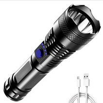 탐조등 써치라이트 강력한 LED 손전등 P700 장거리 1000m 토치 방수 캠핑 핸드 라이트 USB 충전식 플래시, 미니_배터리 없이