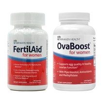 Fairhaven Health 2종 페어헤븐헬스 여성 임신 준비 세트 포 우먼 퍼틸에이트 오바부스트, 1set, 퍼틸에이드 오바부스트