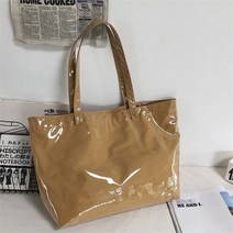 셀러허브_여성 진여자겨울 에나멜 스트릿 빅 토트 숄더백