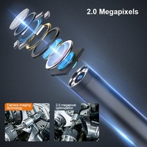 누수탐지기 배관 내시경 카메라 산업용 2MP 1080P 3.9mm 5 인치 IPS 스크린 와이파이 CMOS 보어스코프 검, 02 3m_03 5.5mm dual lens