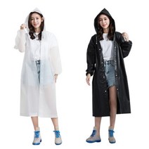 성인 우비 레인코트 EVA 단색 남자 여자 우의 동남아 유럽 여행 준비물, 1-EVA우비-화이트