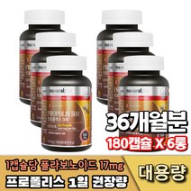 내츄럴플러스 캐나다산 프로폴리스 6개월분 캐나다 propolis 플라보노이드17mg flavonoid, 6박스