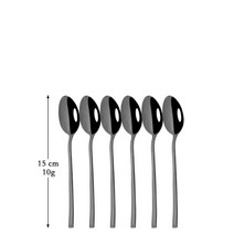 아웃도어 식기세트 서양 칼 붙이 630 pcs 스테인레스 스틸 류 블랙 스푼 디너 완전한 홈 류 캠핑 실버웨어 183, 6Pcs 티스푼