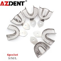 Azdent-치과 트레이 스테인레스 스틸 오토 클레이브 가능한 치과 도구 실험실 장비 6 개/세트