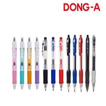 동아연필 동아 Q노크 P노크 볼펜 중성펜 볼펜심, 1개, Q노크 투명파랑(0.4mm)