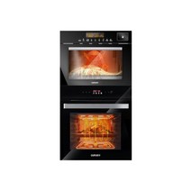 스팀오븐 가정용 전기스팀오븐 다기능 다용도 조리도구 주방용품, 오븐 60L + 스팀 박스 28L 블랙