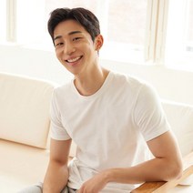 [JAJU/자주] 남 JAJU HEAT_코튼 라운드넥 반팔 티셔츠