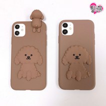 뚱공주몰 애플 아이폰 전기종 12 12프로 12미니 11 11프로 11프로맥스 x xs xr xsmax 8 7 6 귀여운 푸들 강아지 인형 실리콘 범퍼 젤리 캐릭터 핸드폰 케이스
