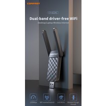 와이파이 네트워크 네트워킹 블랙 드라이버 어댑터 1200Mbps USB 3.0 무선 수신기 2.4G 5.8Ghz 안테나 11AC 카드 컴퓨터
