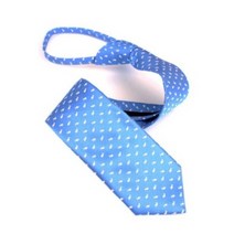 고래 자수 자동 지퍼 혼주넥타이 블루 파란색