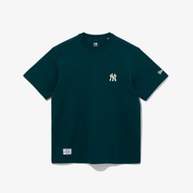 뉴에라 공식스토어 뉴에라 남여공용 MLB 베이직 뉴욕 양키스 티셔츠 딥 틸 13781150