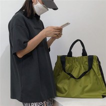 호캉스 인천공항 연예인에코백 옆으로매는가방 직장인 대학생 나일론 빅사이즈백