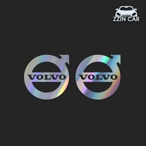 찐카 볼보 volvo 로고 차량용 데칼스티커 ZCG-48, 블랙