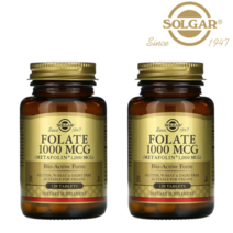 솔가 엽산 1000 mcg 활성엽산 120정 2팩 타블렛 임신준비 엽산음식 임신선물 엽산수치 FOLATE, 1개, 기본