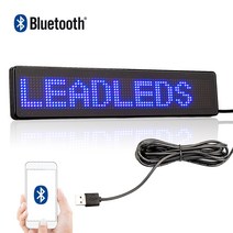 led전광판 LED 자동차 디스플레이 블루투스 연결 프로그래밍 가능한 스크롤 정보 지원 택시 버스용 다국어, [05] Yellow Text