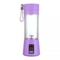 블렌더 믹서 과즙 기 블렌더 주스 메이커 2 블레이드 휴대용 블렌드 USB 충전식 미니 주스 기계 스무디 메이커, 보라색, 협력사