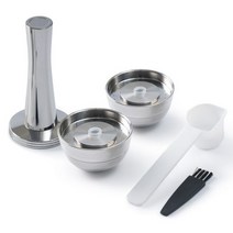 Nespresso Vertuo Next 스테인레스 스틸 재사용 가능한 캡슐 Vertuoline 재충전 용 커피 필터 Original pod와 호환 가능, As Picture 4