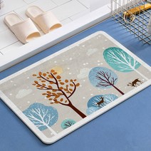 심플 따뜻한 캐릭터 욕실 침실 카페트 러그 매트 사계절 단모 러그