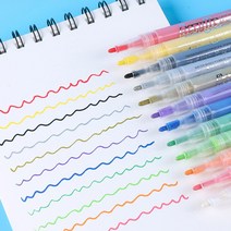 가민 아크릴펜 1.0mm 12색 18색 24색 낱색 지워지는 유리펜 패브릭 네일 보드마카, #22. black