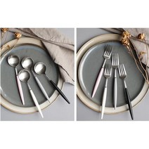 예쁜 카페스푼포크 브런치커트러리 스푼포크세트, 상세페이지 참조