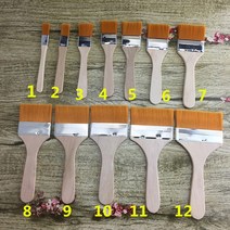 셀프 페인트칠 1pc 나일론 페인트 브러시 다른 크기의 나무 손잡이 아크릴 유화 학교 미술 용품에 대한 수채화 브러시, 3